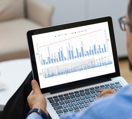 employee analysing statistics employee analysing statistics